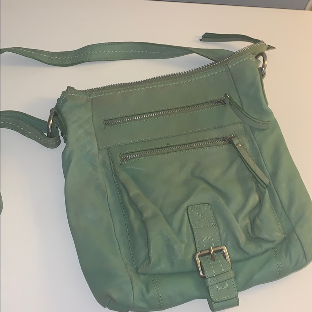 Green cross body bag
